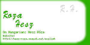 roza hesz business card